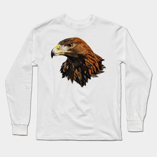Golden eagle Long Sleeve T-Shirt by obscurite